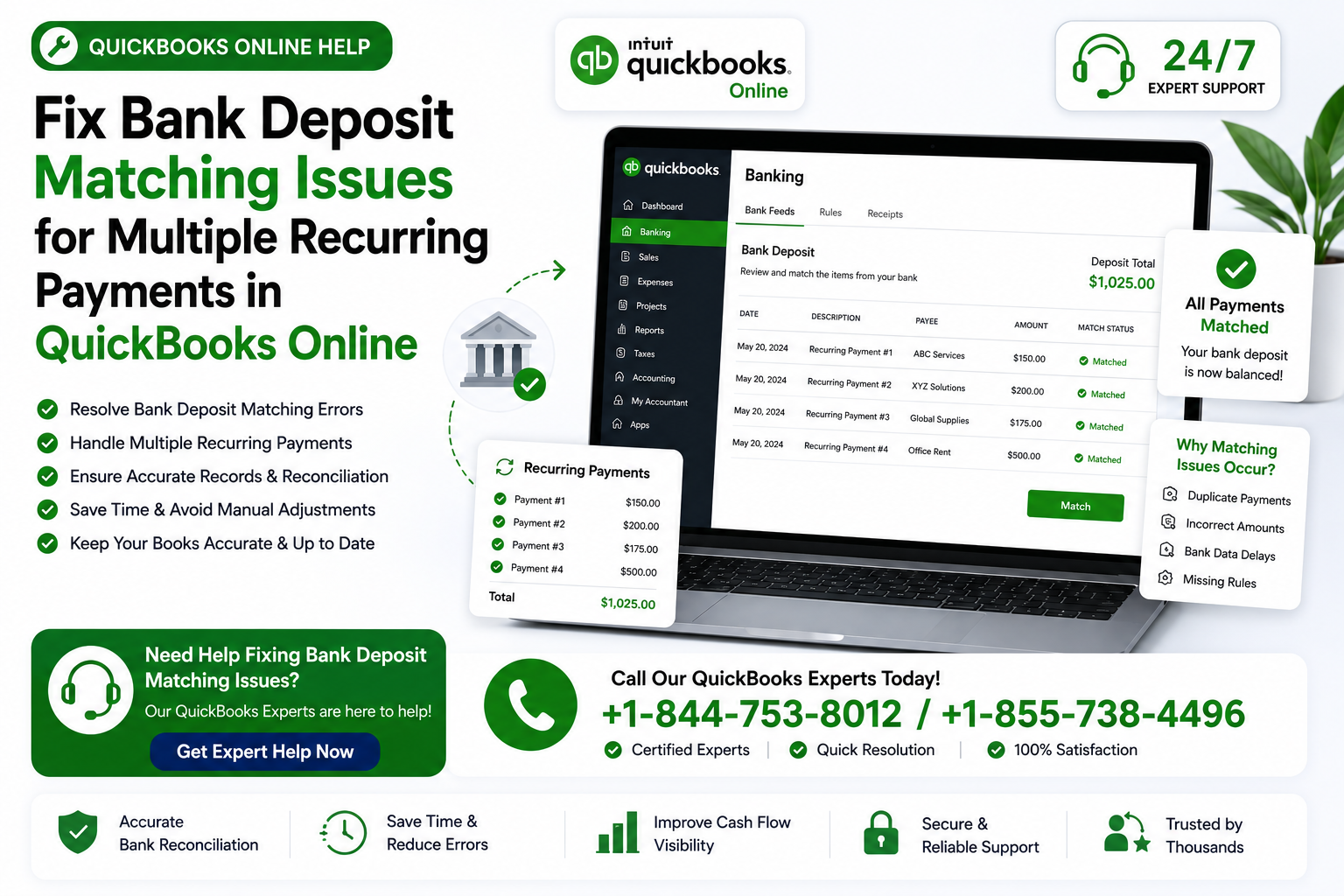 Bank Deposit Matching Issues