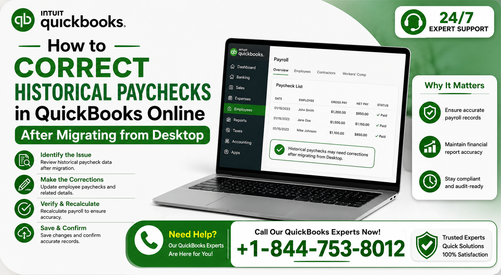 Correct Historical Paychecks in QuickBooks