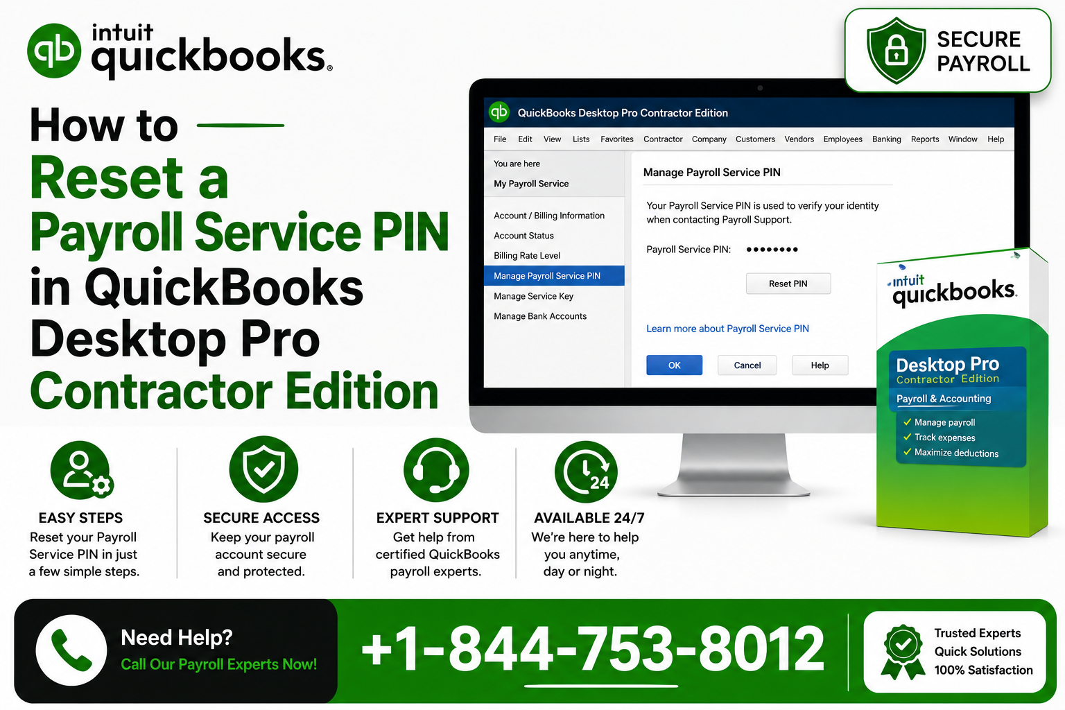 Reset QuickBooks Desktop Payroll PIN
